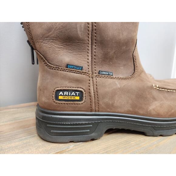 Ariat Men\'s Turbo Moc Waterproof EH Carbon Toe Work Boot 10040396 Size 11EE main image 9